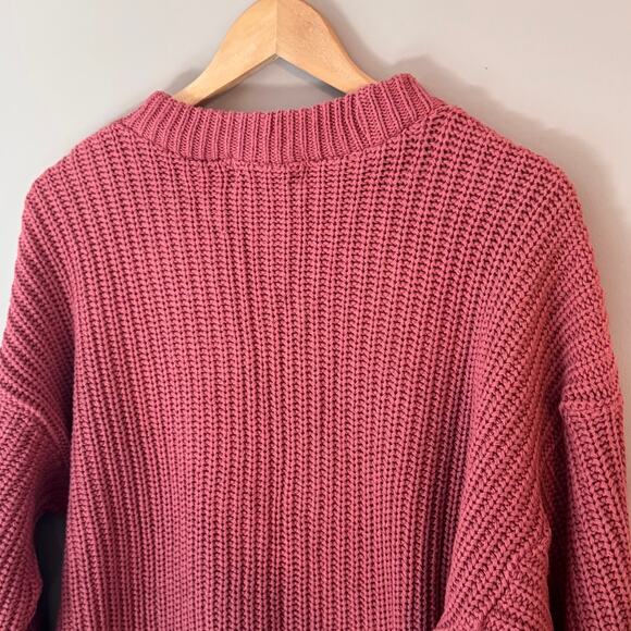 Whalerknits Newport Shaker Knit Crewneck Cotton Sweater Nantucket Red Size Small - Picture 3 of 4